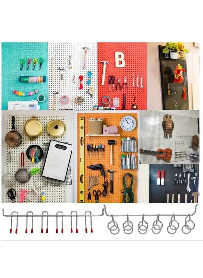 118pcs Iron Pegboard Hooks For Tool Organization Garage Workshop Storage - Image 2
